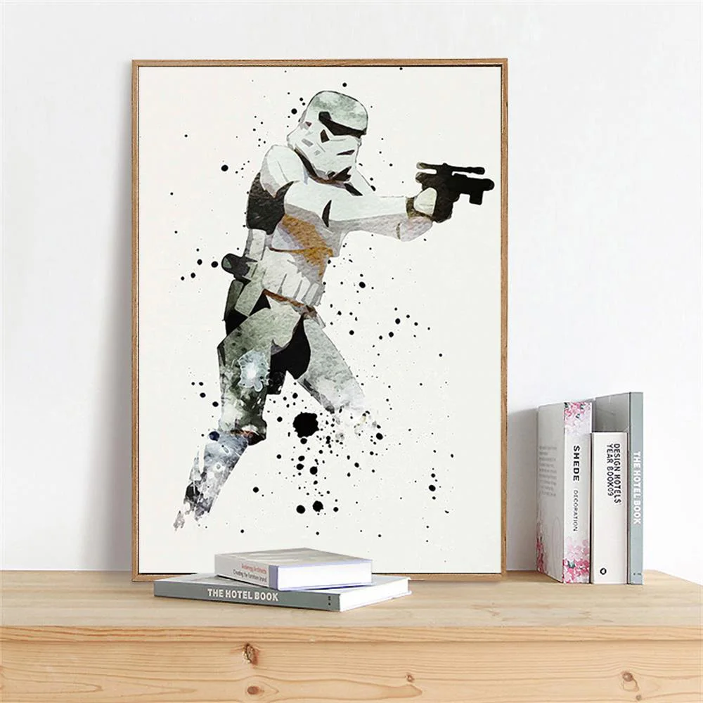 Фотофон с акварелью Stormtrooper парусиновые постеры принтом из фильмов настенная