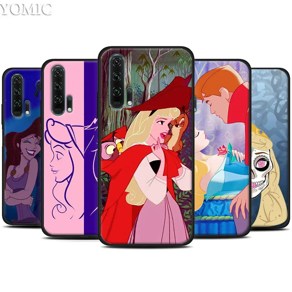 

Maleficent Sleeping Beauty princess Black Silicone Case for Huawei Honor 20 Pro 10 20 Lite 20i V20 8X 8C 8A 8S Play Enjoy 9e 9s