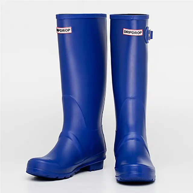 DRIPDROP Original Tall Rain Boots for Women British Classic Waterproof