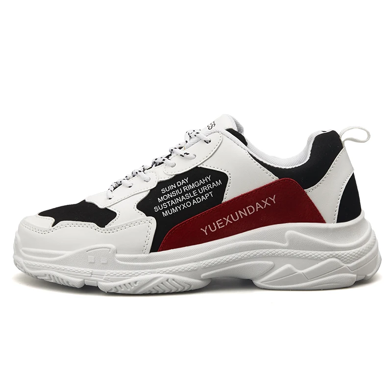 WOLF WHO/весенние винтажные кроссовки; мужская повседневная обувь с дышащей сеткой; мужские удобные модные теннисные кроссовки; Masculino Adulto; A-012 - Цвет: HS-white red