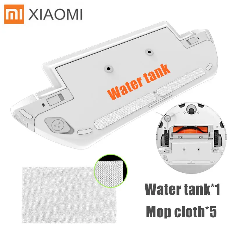 Запасные части бак для воды Швабра Ткань для xiaomi mi/mi jia пылесос - Цвет: 1pcs tank 5pcsmop