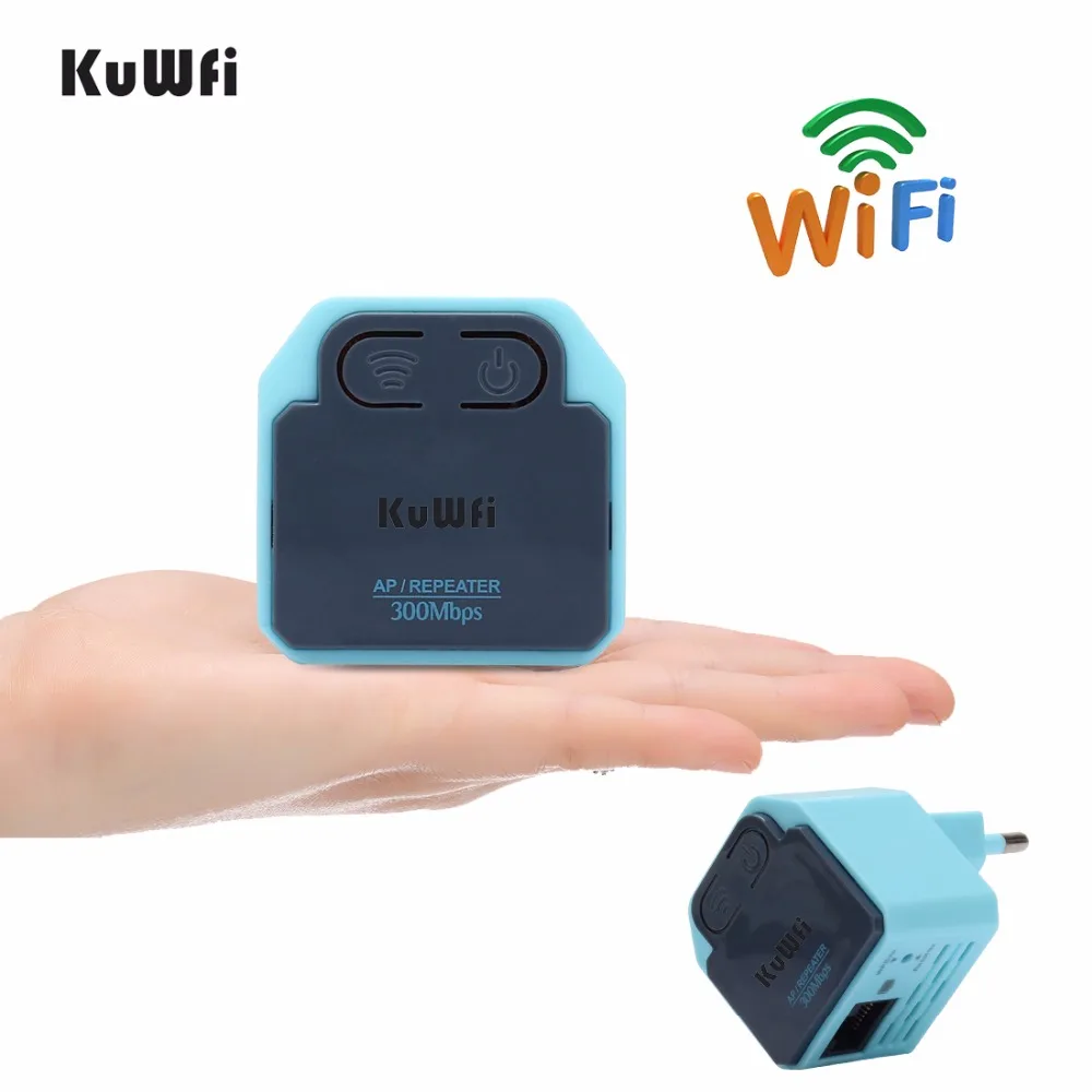 KuWFi 300 Мбит/с беспроводной Wi-Fi повторитель 2,4 ГГц AP маршрутизатор 802.11N Wi-Fi усилитель сигнала Усилитель широкого диапазона с США ЕС Plug