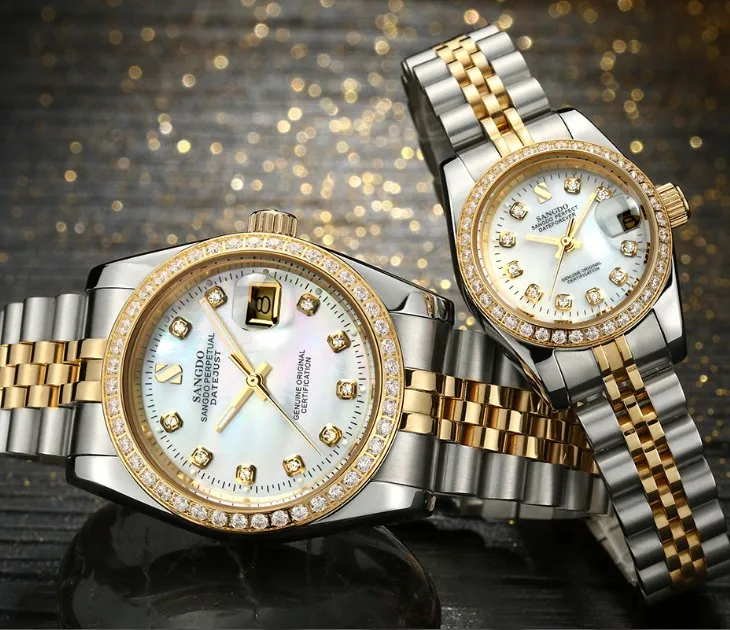 SANGDO Milk -white dial Automatic Self-Wind movement High quality Luxury Couples watch Mechanical watches 019S SANGDO Milk -white dial Automatic Self-Wind movement High quality Luxury Couples watch Mechanical watches 019S