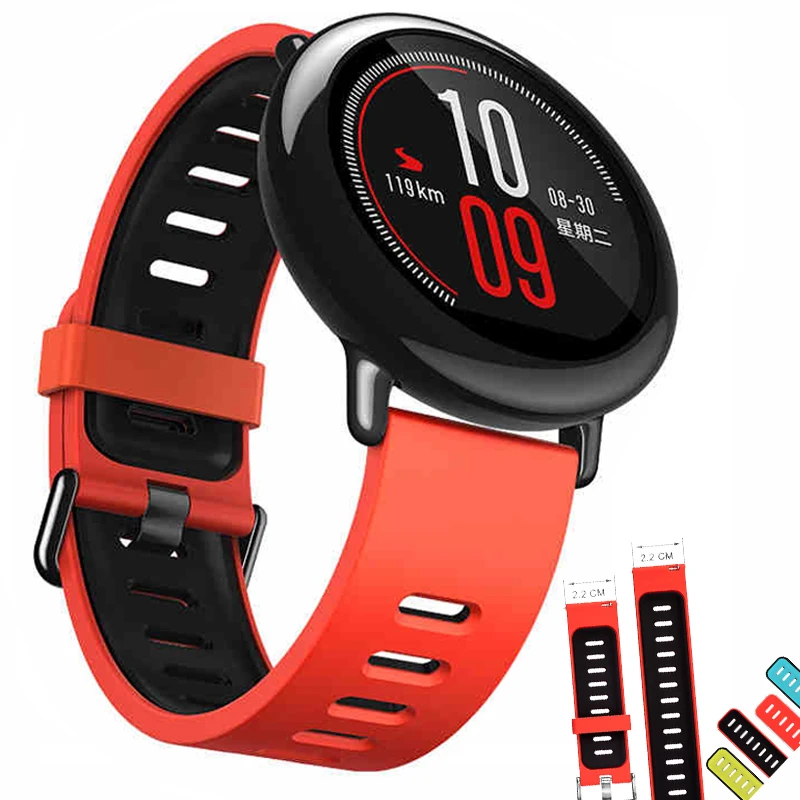 Ремешок силиконовый для смарт часов Amazfit pace универсальный браслет Samsung Gear S3 EX18 G01