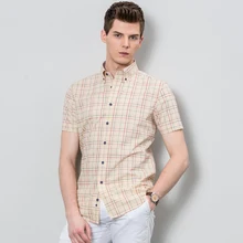 Deepocean, брендовая рубашка, мужские официальные рубашки, в клетку, 9XL, модная, короткая, мужская рубашка, мужские топы, для отдыха, Camisa Masculina, рубашки, x56521s-01