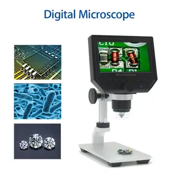 

G600 Digital Portable 1-600X 3.6MP Microscope Continuous Magnifier with 4.3inch HD LCD Display for PCB motherboard repair 1080P