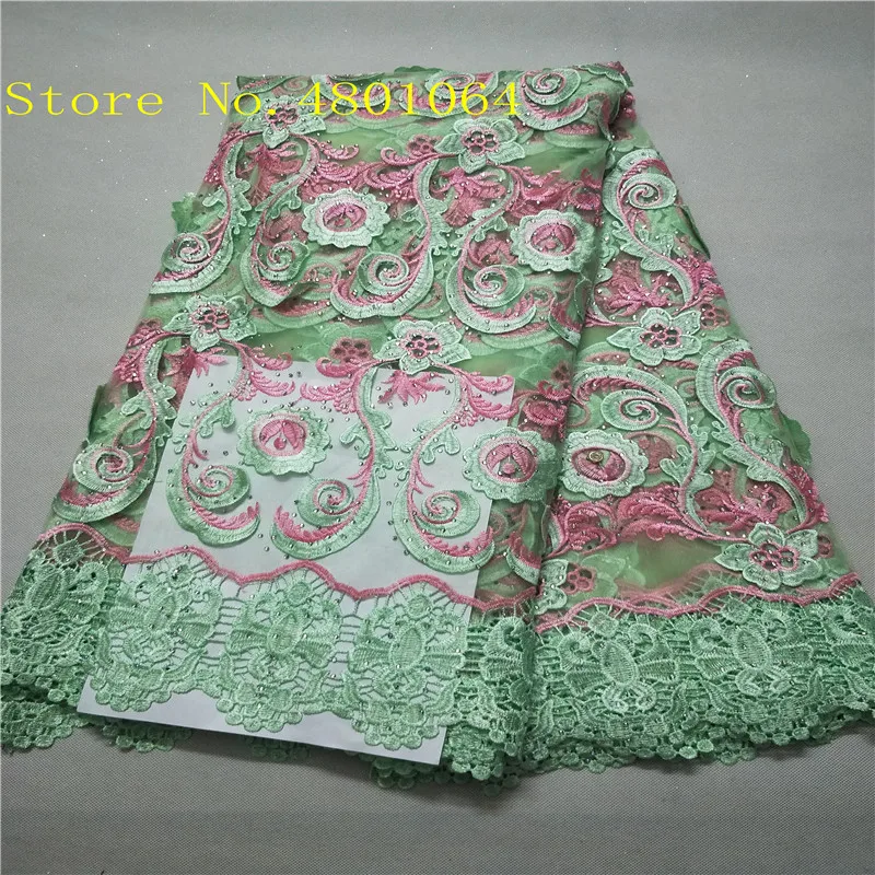 

Latest design African Cord Lace Fabric 2019 High Quality French Tulle Lace Fabric With Stones Embroidered Net Lace Fabric