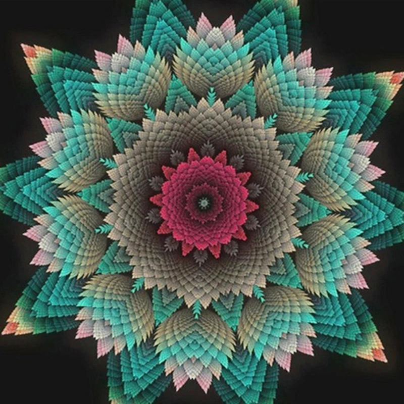 5D DIY full Square/Round Drill diamond painting Cross stitch Geometric flower Rhinestone embroidery Home Mosaic decor gift | Дом и сад