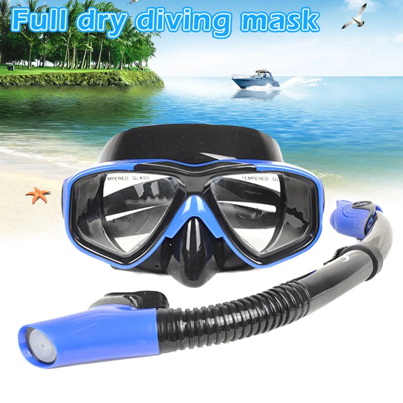 

Swimming Snorkel with Anti-fog Clear Wide View Goggles for Summer Diving XR-Hot