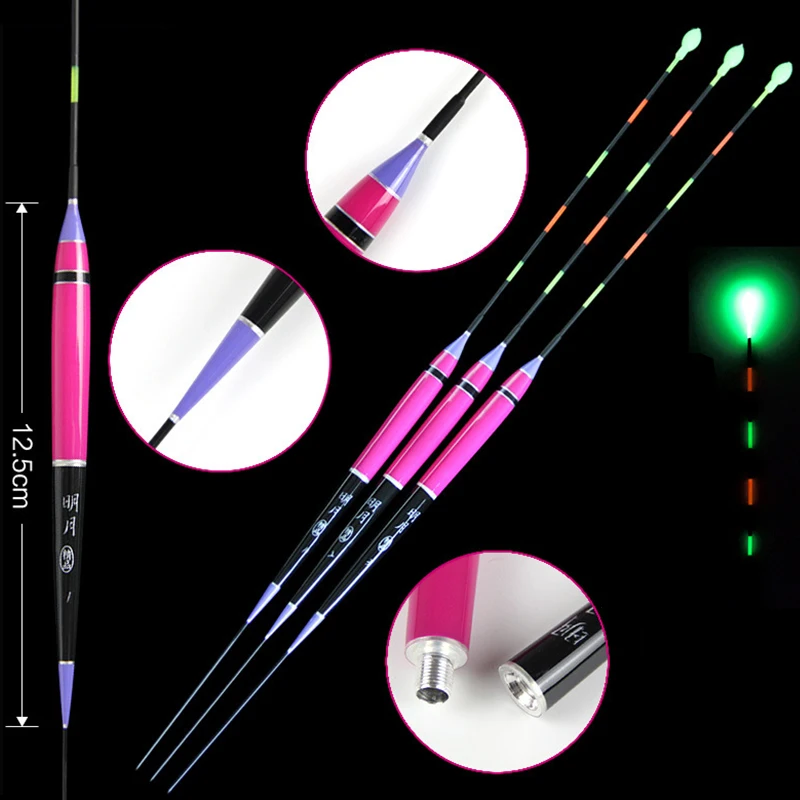 

Crucian Fishing Floats 1-3# Balsa Glowing Night Light Luminous Floats Send 1PC CR425 Battery Bobbers Fishing Accessories Gifts