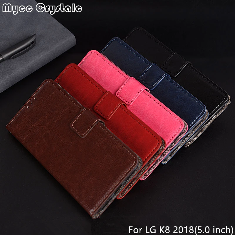 New Arrvial Leather Magnetic Flip PU Wallet Case For LG K8 2018 X210EM LM-X210EM Card Slot Photo Frame Stand Cover | Мобильные