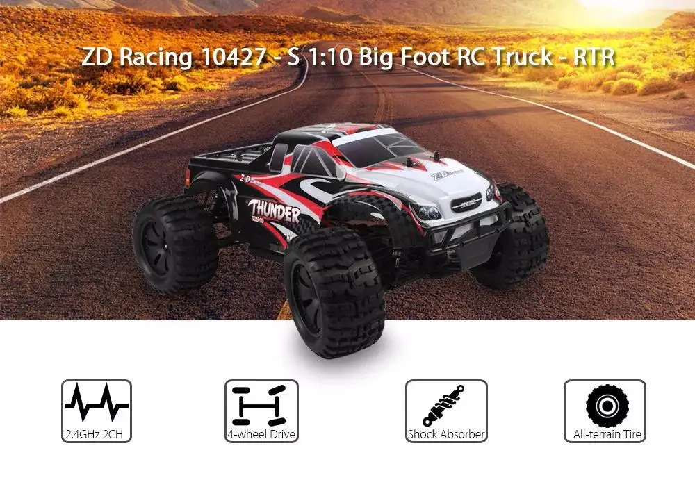 RCtown zd Racing 10427-S 1/10 детская игрушка машина пульт дистанционного управления щетка для машины-меньше грузовика(9106