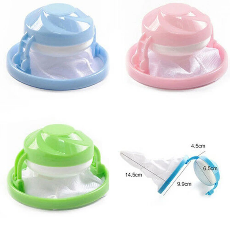 

1X Floating Lint Hair Catcher Mesh Pouch Washing Machine Laundry Filter Bags PP