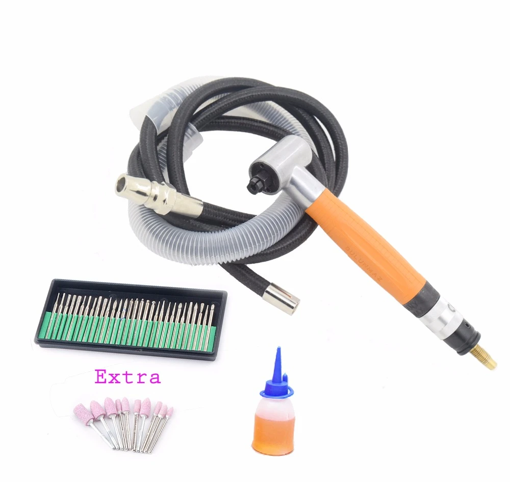 1/8" Shank Air Micro Die Grinder Pencil Mold Brush Set Polishing Pneumatic Tool 
