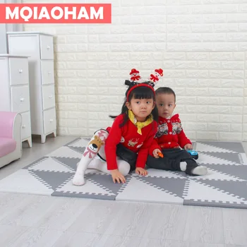 

MQIAOHAM Baby Puzzle EVA Foam Mat Children Crawling Play Mat Kids Game Mats Gym Soft Floor Game Carpet triangle 35CM*1CM GREY