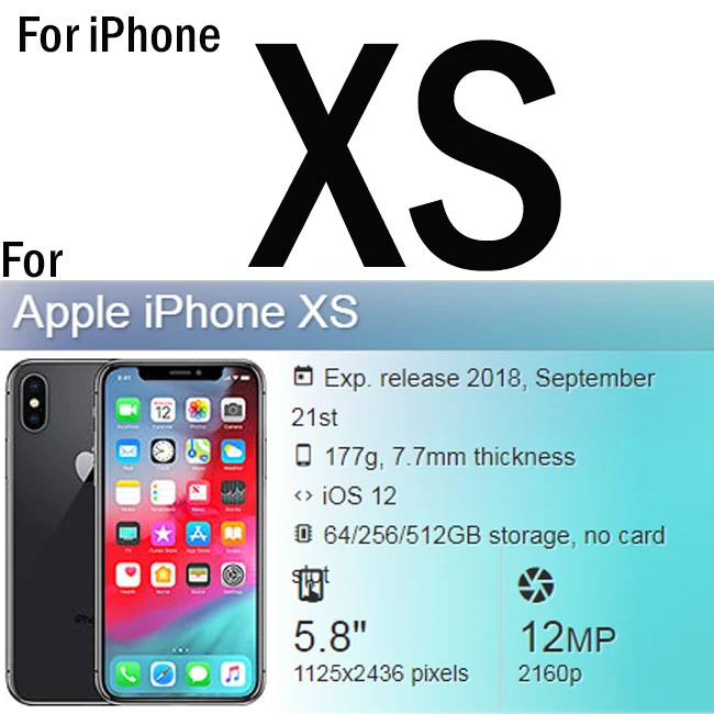 Защитная пленка из закаленного стекла для iPhone 11 Pro X XS Max XR 8 7 6 6S Plus SE 4S 5 5S 5C 10 - Цвет: For iPhone XS