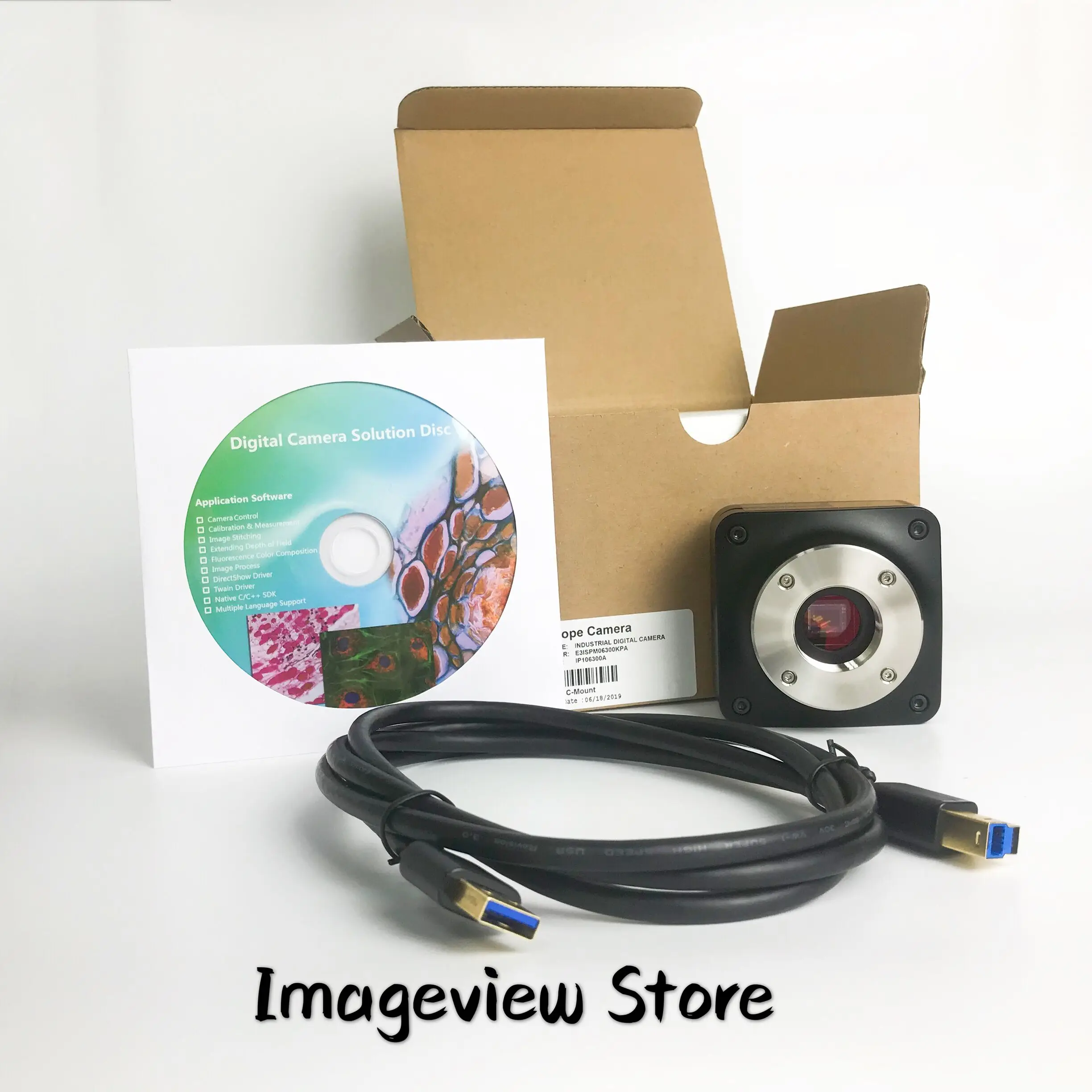 3.1MP USB3.0 E3ISPM03100KPA Mircoscope C mount окуляр камера с sony IMX265 CMOS сенсор IP103100A 53fps для