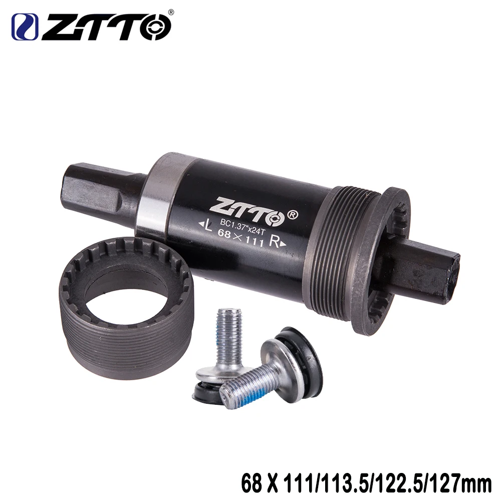 

ZTTO bicycle BSA bottom bracket 111113.5 122.5 mm square hole crankshaft bicycle part BB, used for square tapered spindle crank