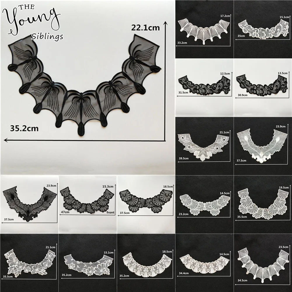 

Fashion Exquisite Lace Collar Sewing Applique Embroidery Neckline DIY Lace U-shaped Fabric Decoration Clothing Craft Accessories