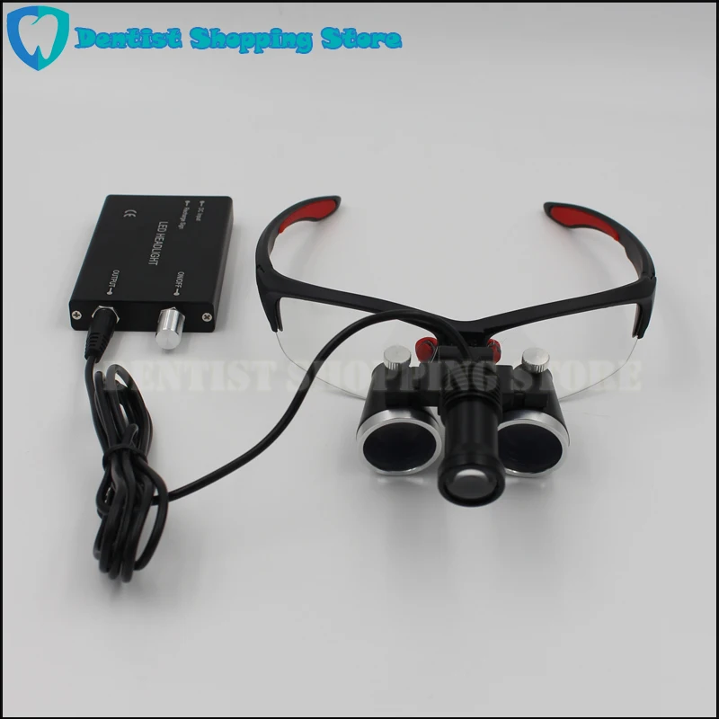  3.5X420mm Dental Surgical Loupe Magnifier Binocular Magnifier with LED Head Light Lamp Free shippin - 32896983598