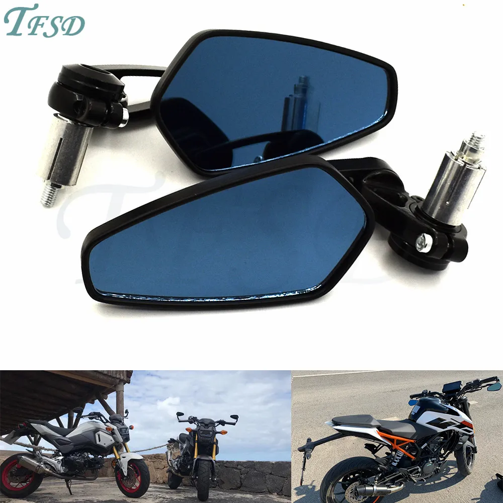 

Motorcycle aluminum 7/8" 22mm handlebar rod end side mirror universal For Triumph Speed Triple Street Triple R BMW KTM Honda