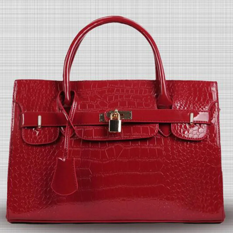 

2017 New Korean Fashion Crocodile Design Women Leather Handbag Vintage Popular Shouler bag for Female Promotion 6colors LJ471