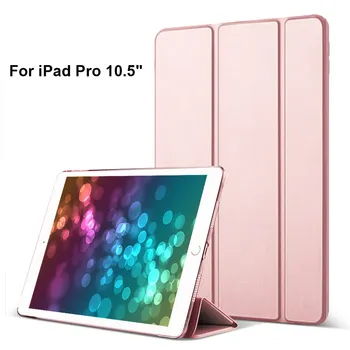 

For iPad Pro 10.5 inch Case Ultra Slim Smart Case 3 Folding Stand Auto Sleep/Wake Back Cover For Apple iPAD 10.5 2017 Tablet