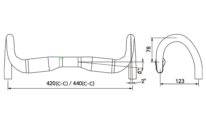 Новая карбоновая дорожная штанга с тригоном AERO ERGON RB137 31 8*420 мм прямая 220