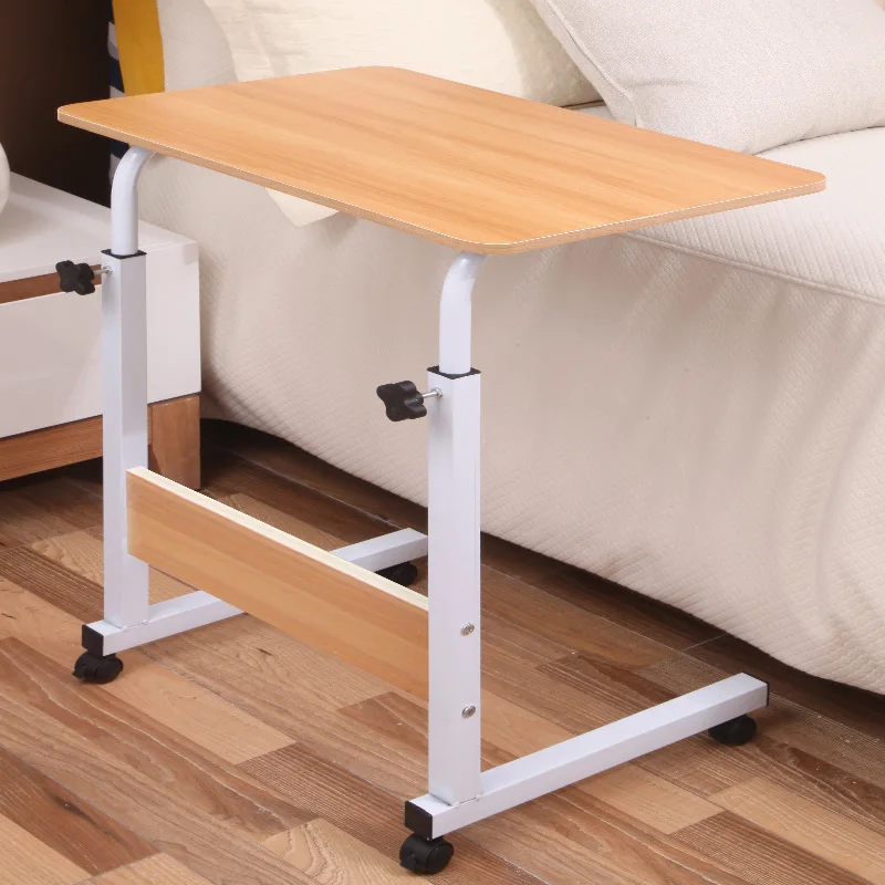 

1 Multifunction Writing Computer Desk Laptop Desks Stand Height Adjustable Study Table with Lockable Wheels 80*40cm