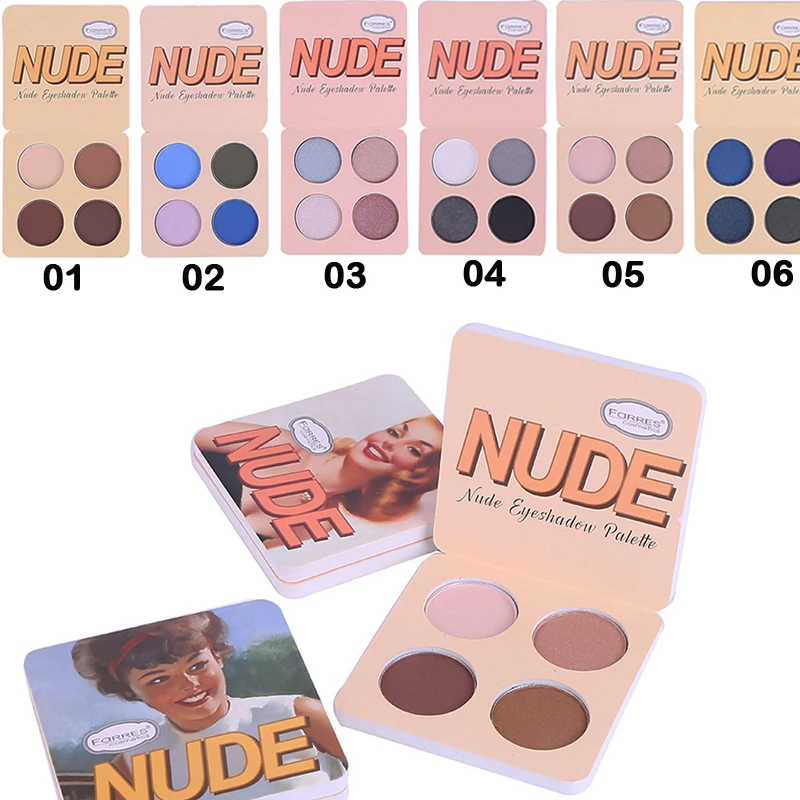 

Brand Makeup Matte Eye Shadow Palette 4 Color The Nude Balm Minerals Powder Pigments Cosmetics Glitter Eyeshadow Make Up Palette