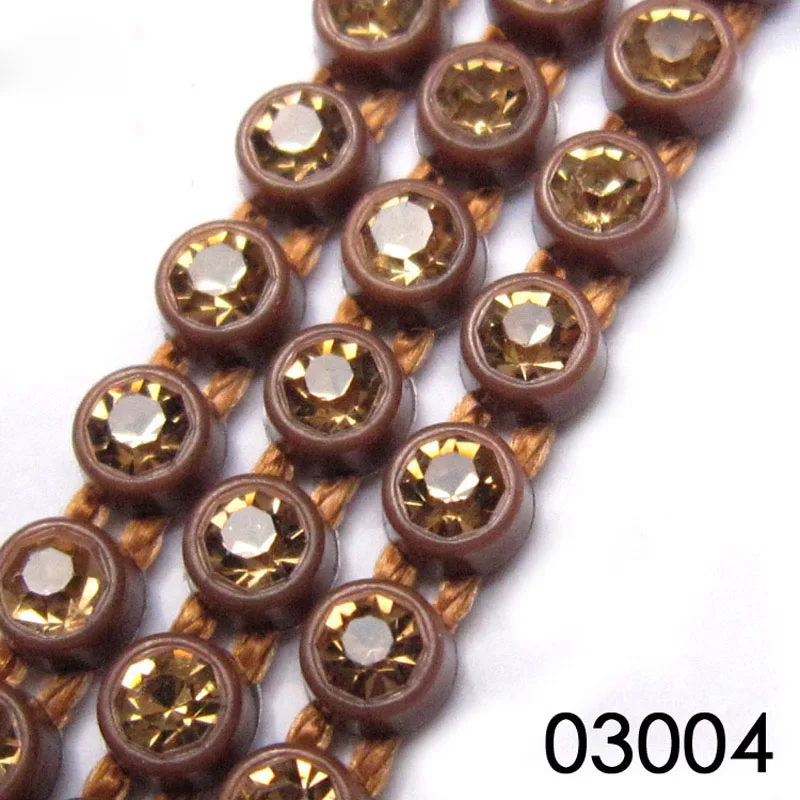ss8 3004 Taidian Charm Rhinestone Banding Trimming For Native American Beaded Earring 10yardslot Colorful Cup with Glass Stone ss8