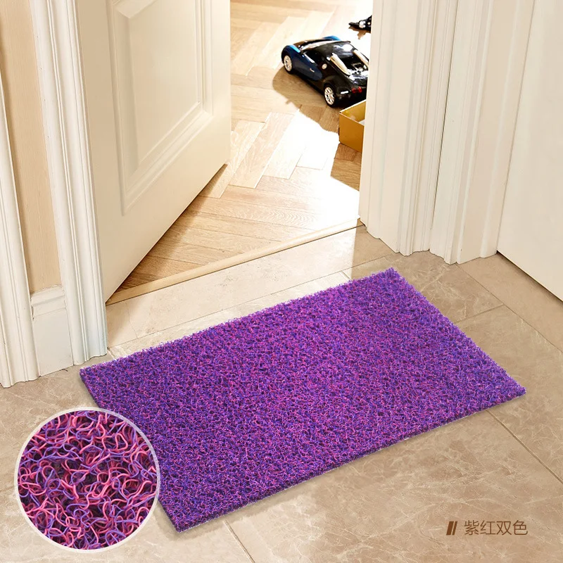 Zeegle Пластиковый Напольный коврик для гостиной украшение дома Нескользящие коврики для ванной кухни Добро пожаловать Дверь вход/Коврики для прихожей - Цвет: Purple double