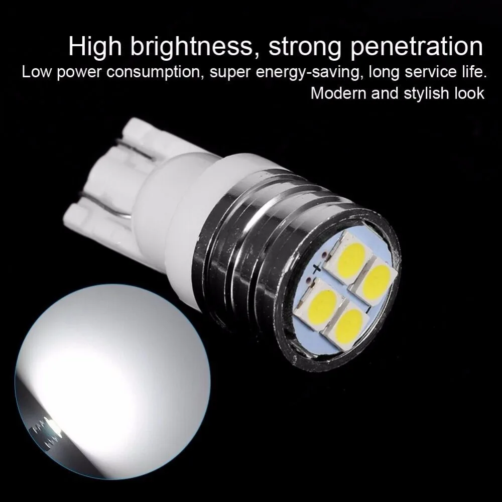 

Hight Brightness 4 Pieces T10 3030 4SMD Car 4 LED License Plate Width Conversion Light Bulb White