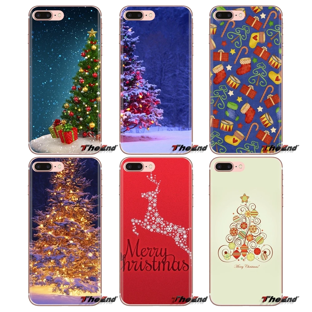 For Xiaomi Redmi 4A S2 Note 3 3S 4 4X 5 Plus 6 7 6A Pro Pocophone F1 Christmas Xmas Tree Gift Soft Transparent Cases Covers |