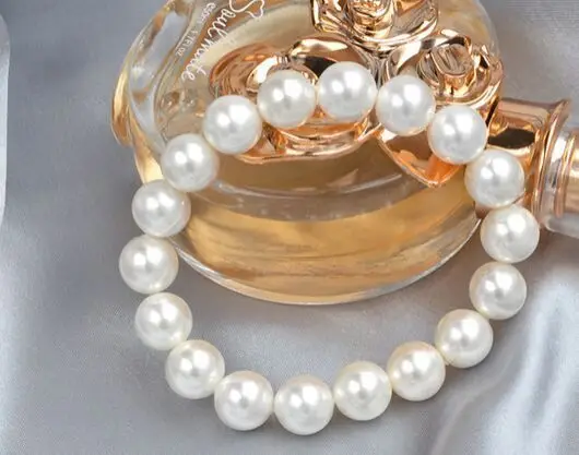 

huge 12-14MM natural south sea genuine white Round pearl bracelet 7.5-8" AA+