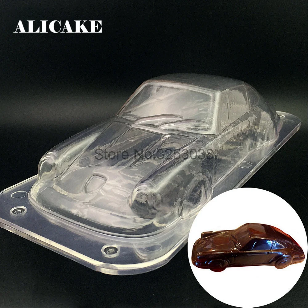 3d Polycarbonate Chocolate Moulds Plastic Vehicle Car Shape Baking