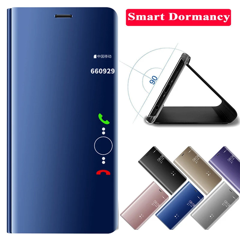 

ProElite S View Smart Flip Stand Cover for Huawei Mate 10 P20 Pro P8 Lite 2017 Honor V10 9 Lite 9I Plus Note 10 Play Mirror Case
