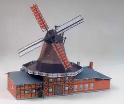 Голландская ветряная мельница бумажная бумага для моделирования Xianer | архитектура