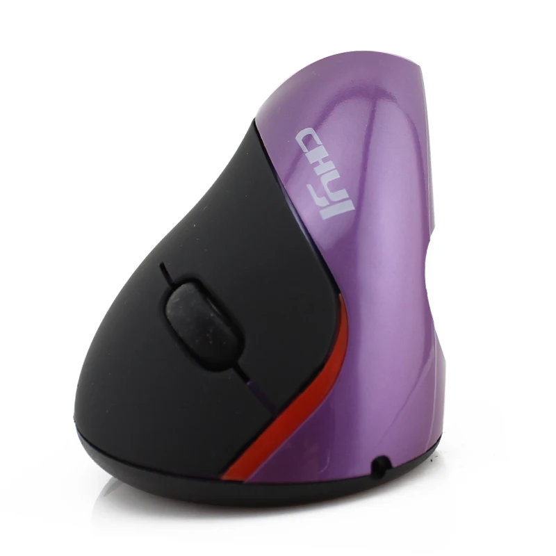 CHYI беспроводная Вертикальная мышь эргономичная 1600 dpi оптическая перезаряжаемая USB компьютерная мышь с ковриком для мыши для ноутбука геймера - Цвет: Only Purple Mouse
