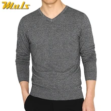 Шерстяные свитера, мужские пуловеры, мериносовая шерсть, свитера, мужские зимние теплые свитера с v-образным вырезом, мужские вязаные свитера на осень и весну размера плюс 4XL