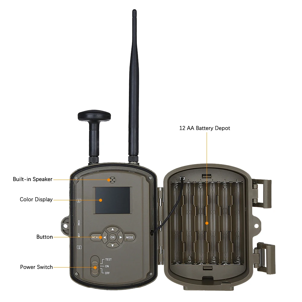 BL480L P 4G охотничья камера 54 шт. светодиоды 90/120 градусов PIR Беспроводная MMS Камера