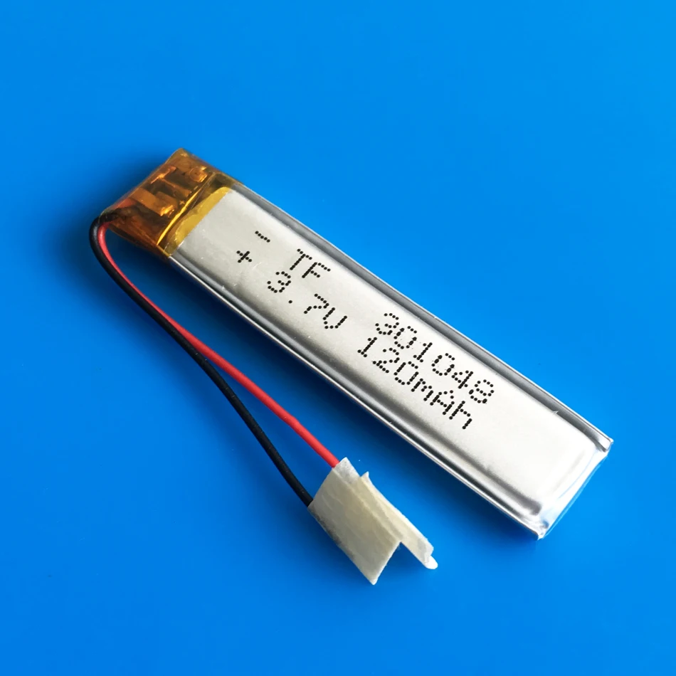 

301048 3.7V 120mAh Polymer lithium Lipo ion battery rechargeable customized wholesale CE FCC ROHS MSDS for MP3 bluetooth headset