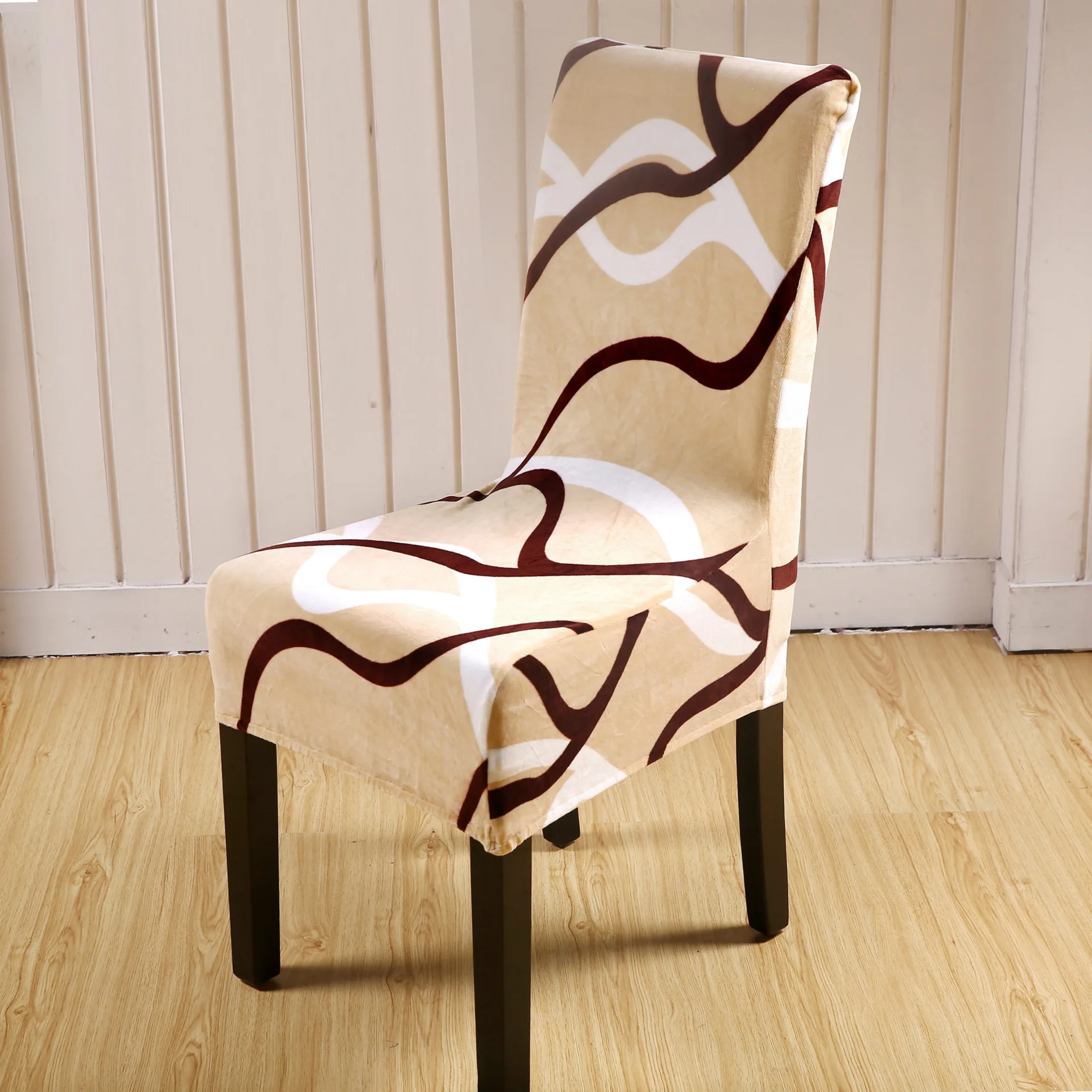 Soild Stretch Chair Cover Velvet Material for Dinning Wedding Banquet 10 options colours Easy Removable Washable | Дом и сад