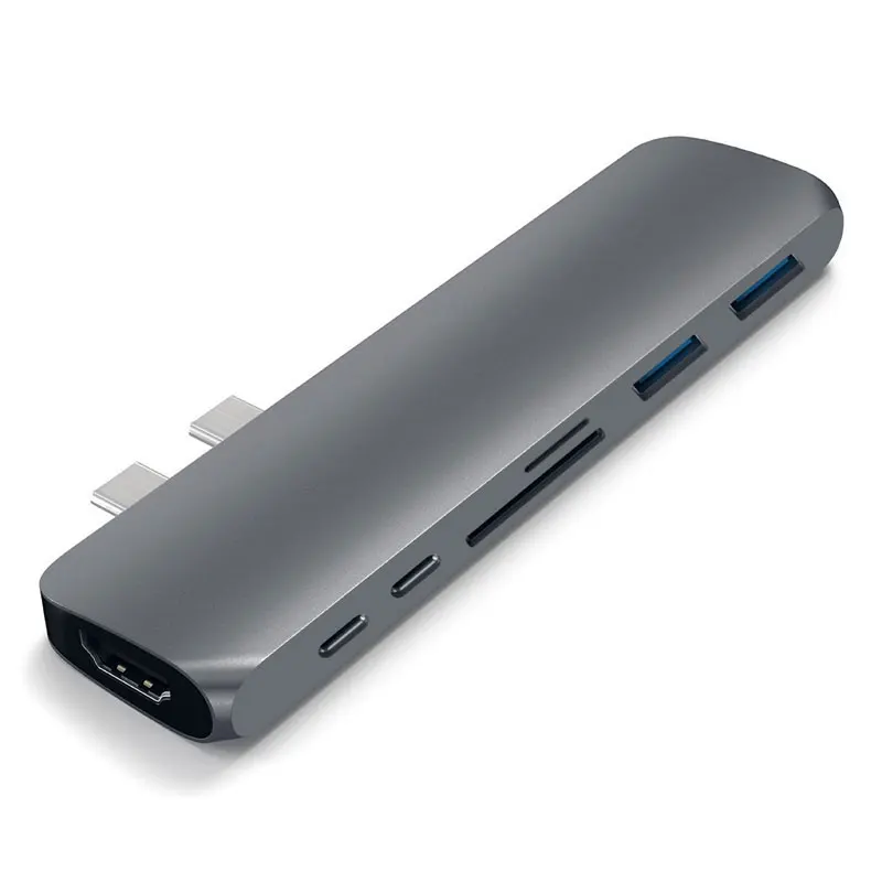 EASYA USB C концентратор к HDMI адаптер Thunderbolt 3 двойной usb type-C концентратор док-станция с TF SD слот PD для нового MacBook Pro USB-C ключ