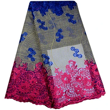 

Best Price High Quality Embroidered Guipure Lace Fabric Wholesale African Cord Lace Fabric With Stones For Wedding Party Dress