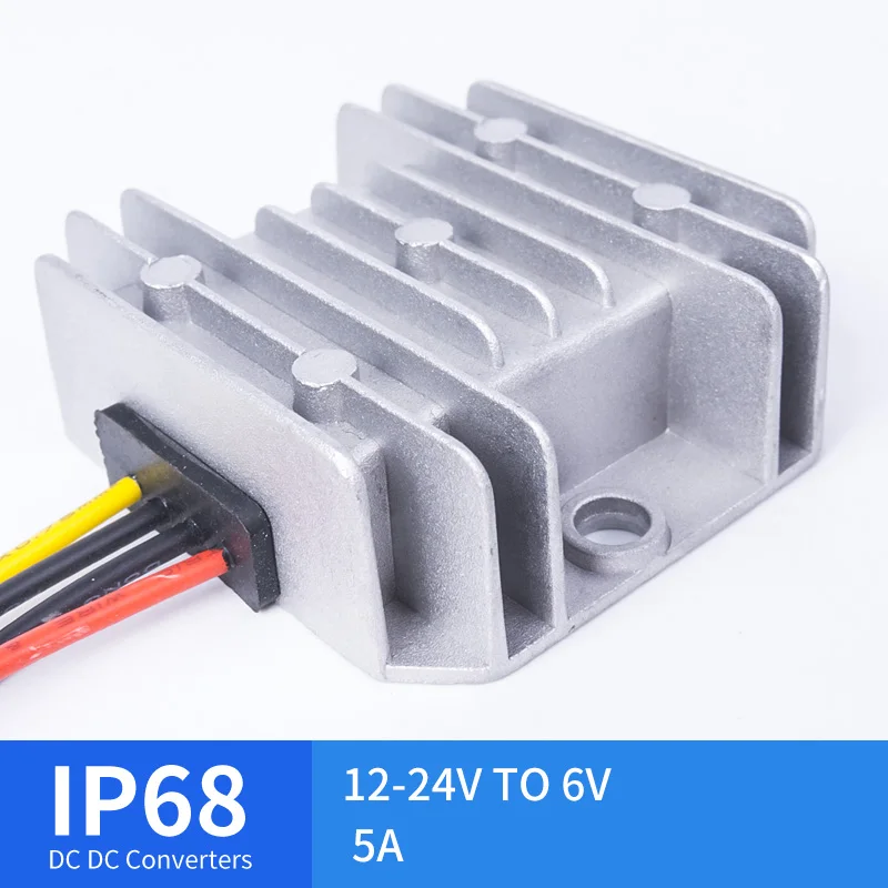 

12-24V TO 6V 5A Step-Down DC DC Converter Voltage Regulator for Automotive Solar