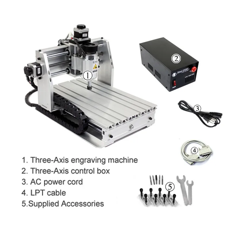 Мини-фрезерный станок с ЧПУ 2520T 3 осевой гравировальный станок с ЧПУ для фрезерования печатных плат