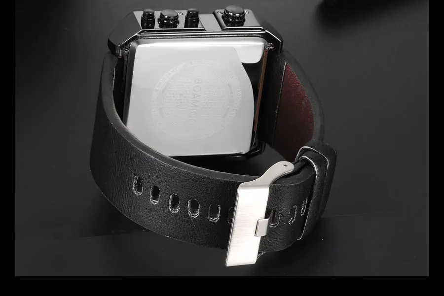 Tike Toker, мужские часы люксовый бренд ткань Srap кварцевые часы мужской несколько часовых поясов квадратный спортивные часы montre homme 7