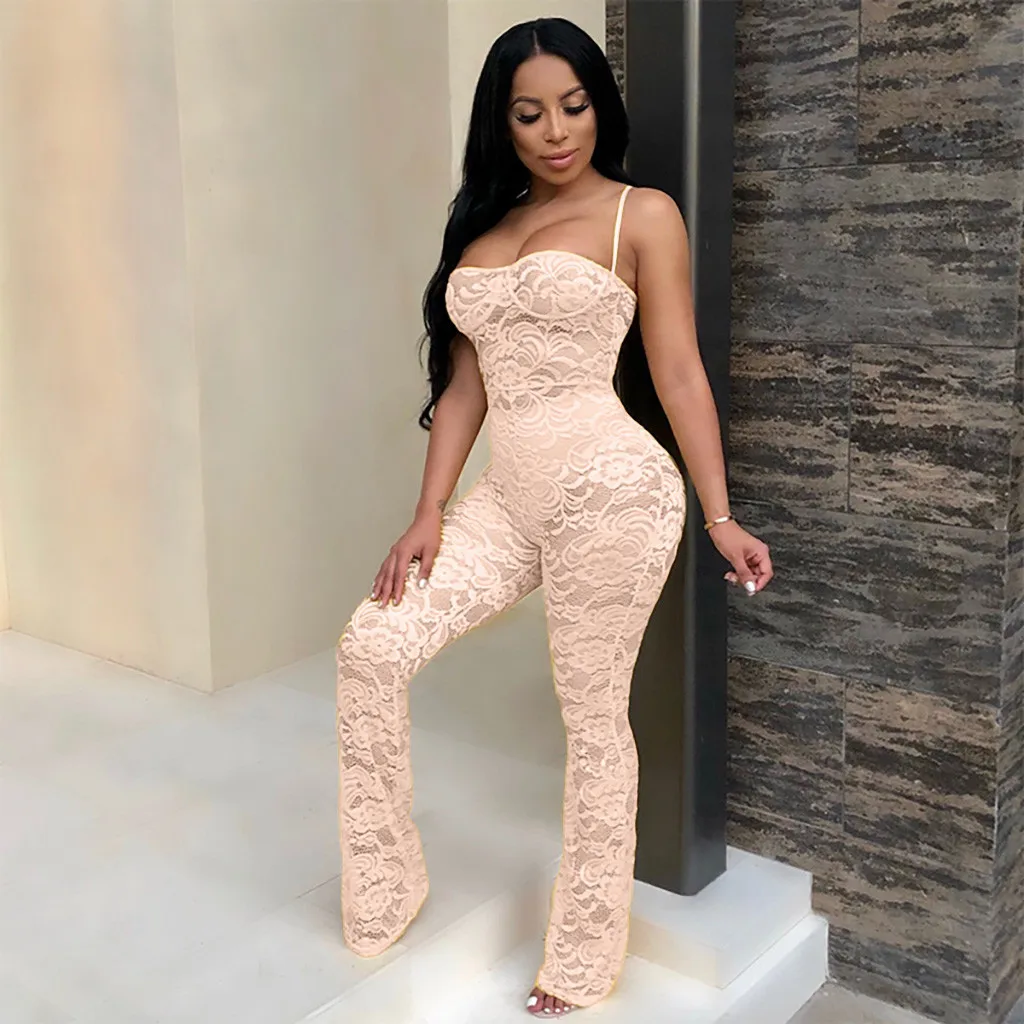 

Women Ladies Clubwear Lace Playsuit Bodycon Party Jumpsuit Romper Trousers romper women overalls playsuit jumpsuit romper #0419