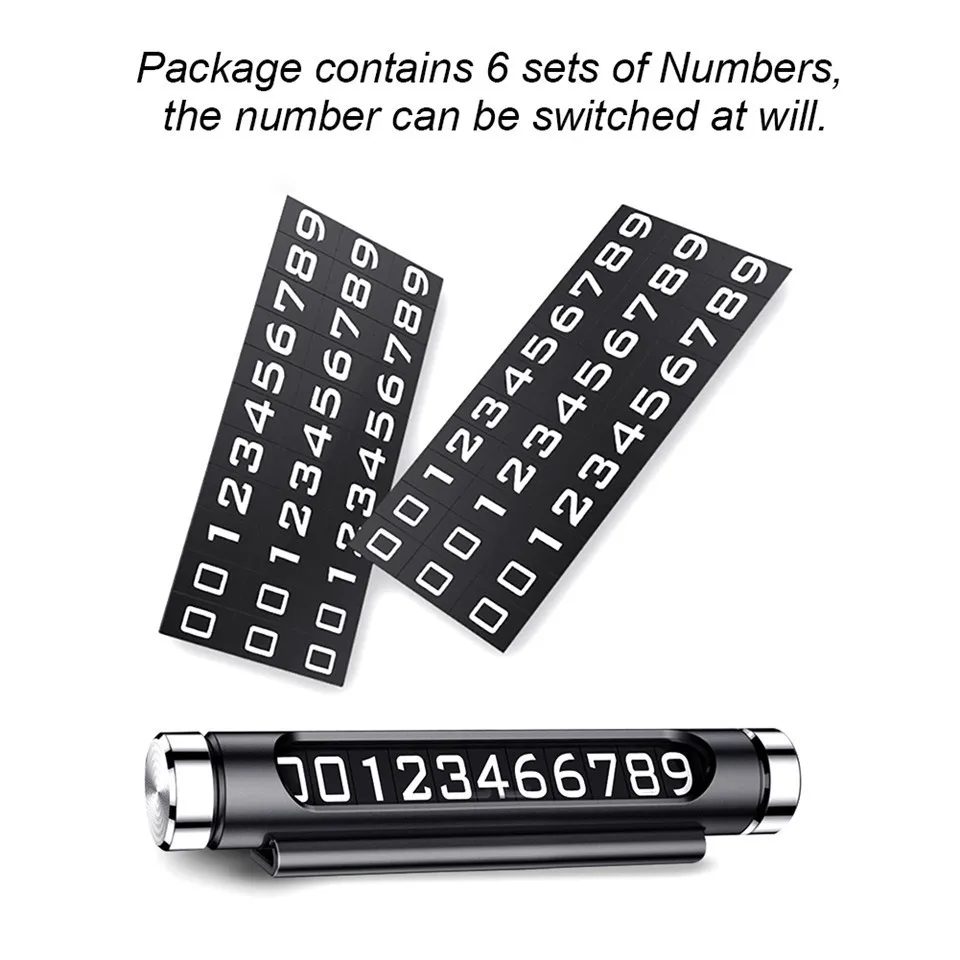 Temporary Car Parking Card Telephone Number Card Notification Night Light Sucker Plate Car Styling Phone Number Card (11)